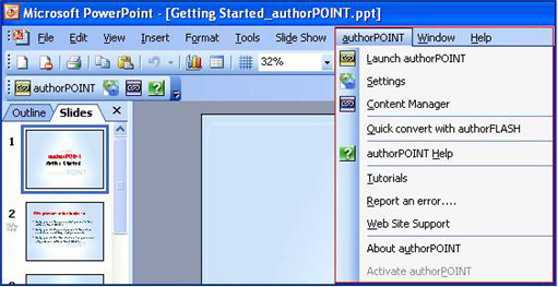 authorPOINT PowerPoint to Flash