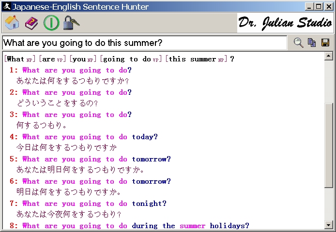 Japanese-English Sentence Hunter