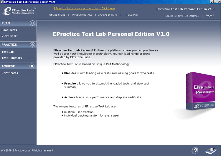 EPractize Test Lab Java/J2EE Developer Free Certification Test 1.0