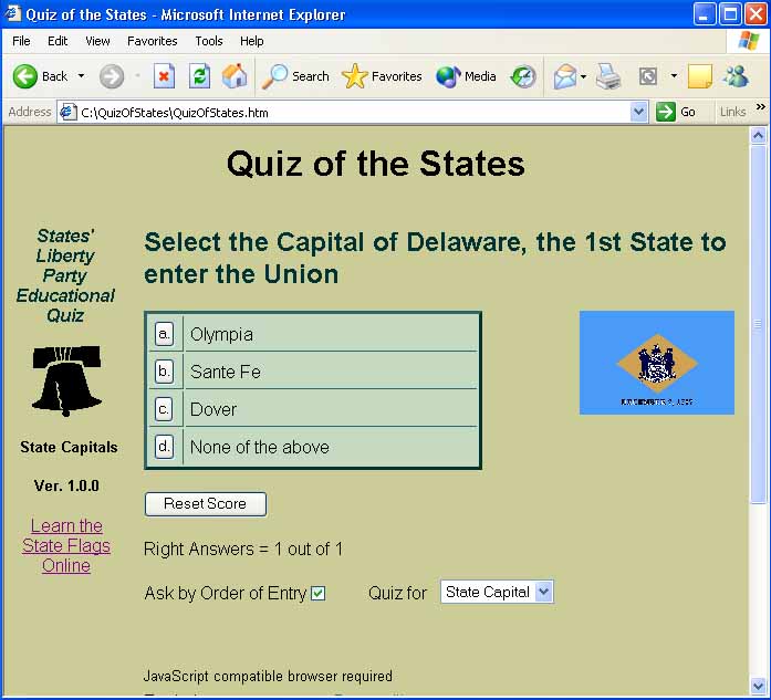 Quiz of the States Online