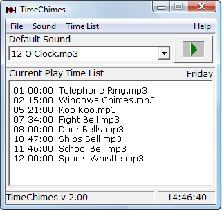 TimeChimes Automated Audio Player
