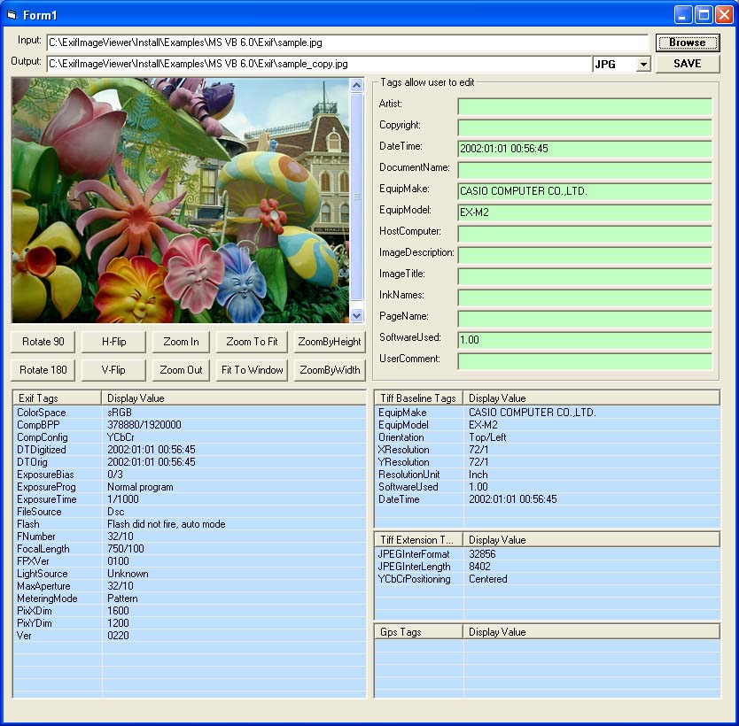 GOGO Exif Image Viewer ActiveX SDK