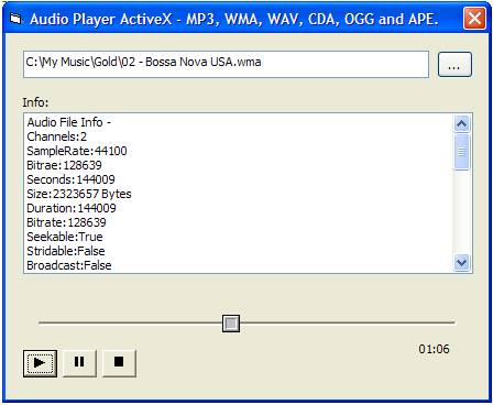 Audio Player ActiveX