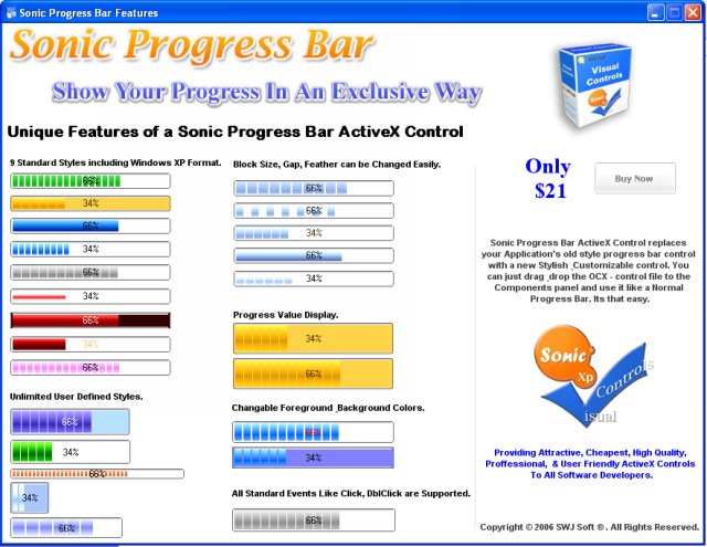 Sonic Progress Bar Control