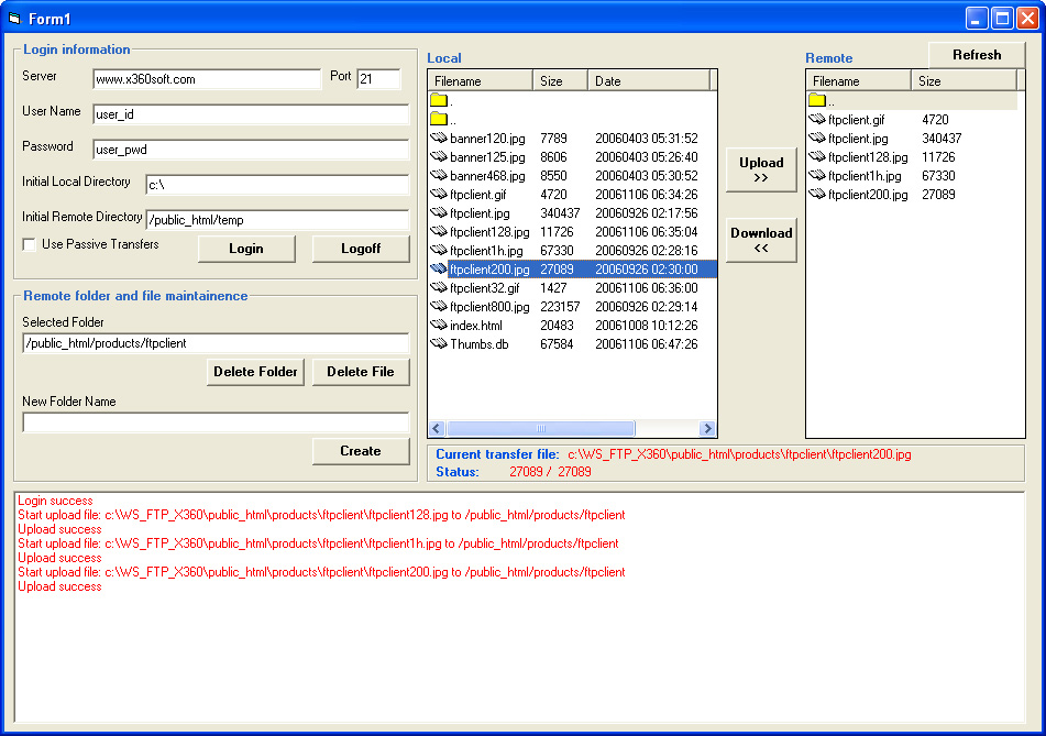 X360 Ftp Client ActiveX OCX (Twice Developer)