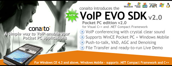 VoIP EVO SDK for Pocket PC and Windows Mobile