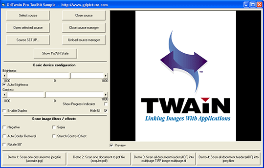 GdTwain Pro SDK Twain ActiveX Control