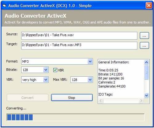 Audio Encoder Decoder ActiveX (OCX)