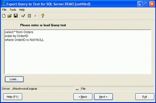 Export Query to Text for Oracle