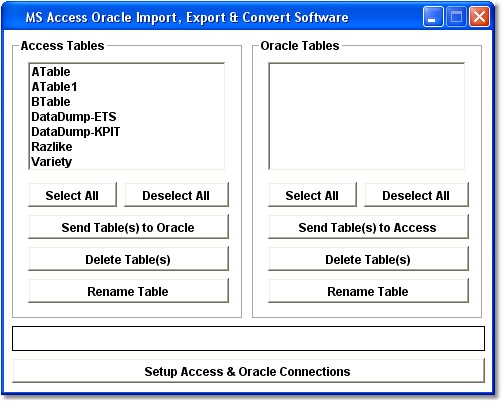 MS Access Oracle Import, Export & Convert Software