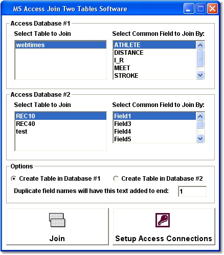 MS Access Join Two Tables Software