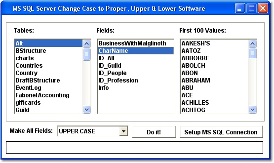 MS SQL Server Change Case to Proper, Upper & Lower Software