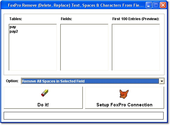 FoxPro Remove (Delete, Replace) Text, Spaces & Characters From Fields Software