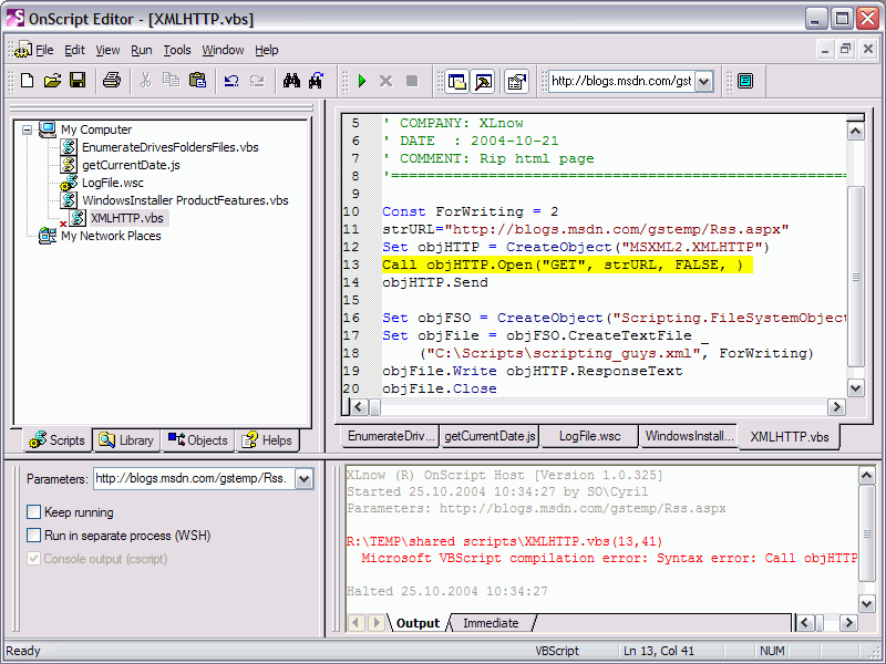 XLnow OnScript