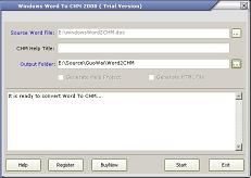 Windows WORD To CHM 2008