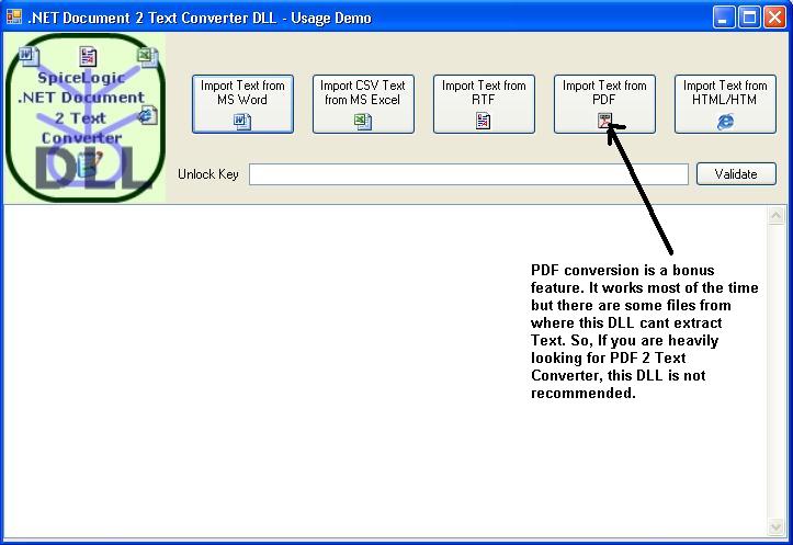 .NET Document 2 Text Converter DLL