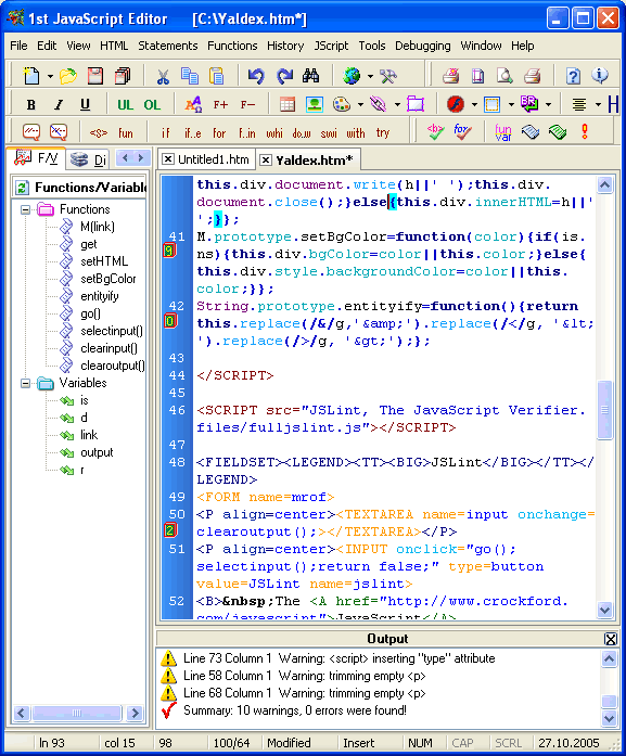 1st JavaScript Editor Lite 3.8