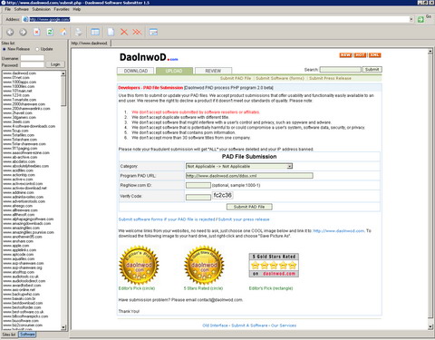 Daolnwod Software Submitter