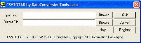 DataConversionTools.com CSVtoTAB Converter 1.01