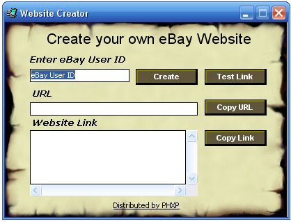 eBay Website Creator 1.01