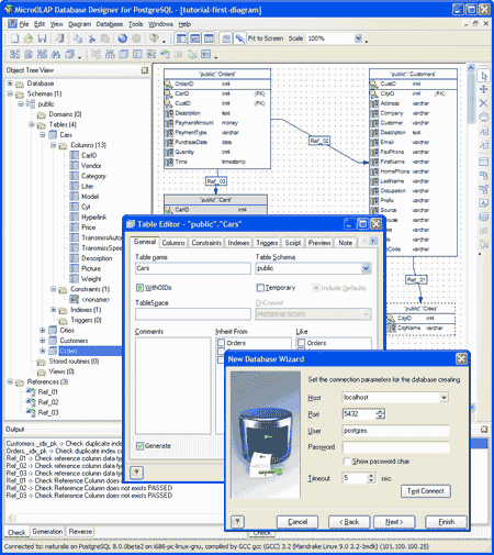 Database Designer for PostgreSQL