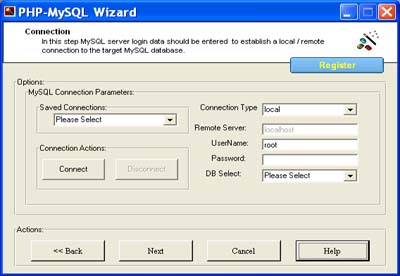 PHP MySQL Wizard