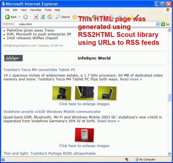 RSS2HTML Scout