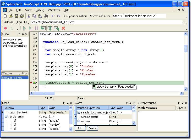 SplineTech JavaScript Debugger PRO