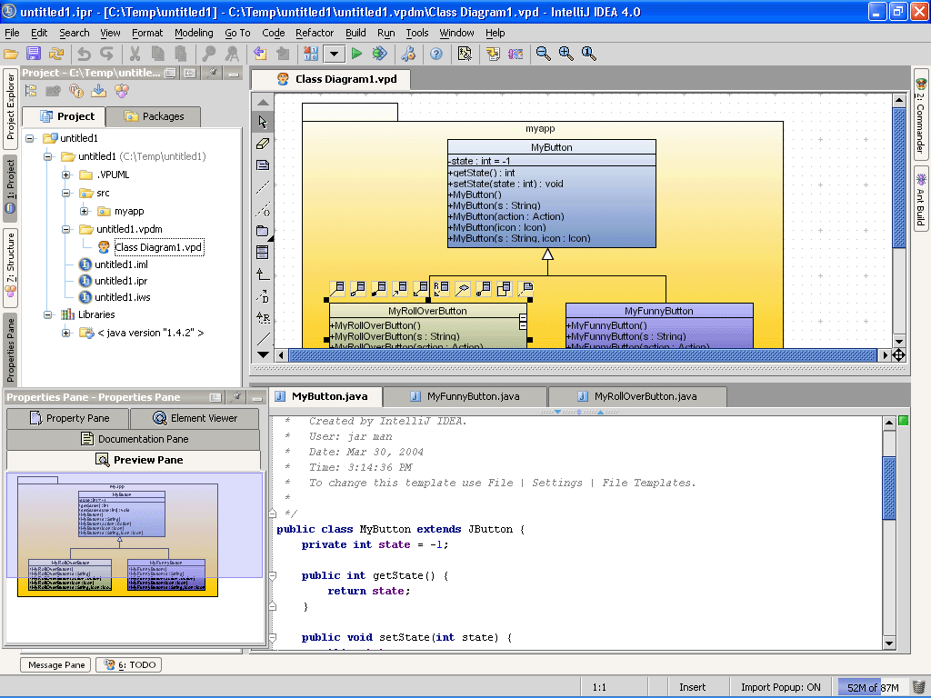 SDE for IntelliJ IDEA (ME) for Windows 1.1 Modeler