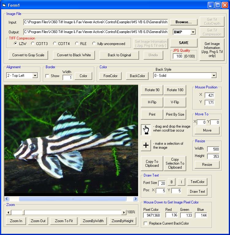 X360 Tiff Image & Fax Viewer ActiveX Control