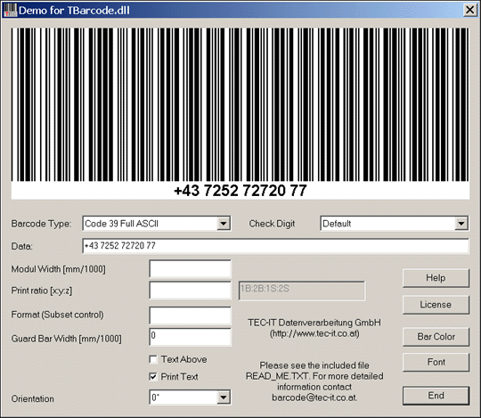 TEC-IT Barcode DLL 4.2.0.37 by TEC-IT Datenverarbeitung GmbH- Software Download
