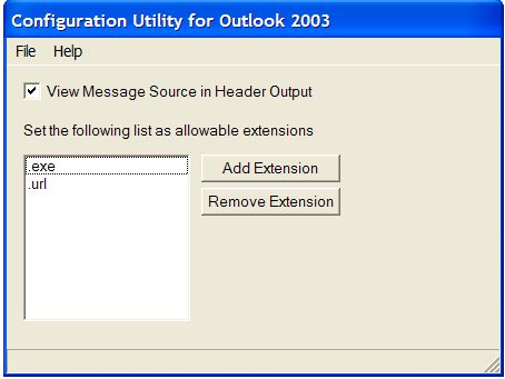 Configuration Utility for Outlook 2003