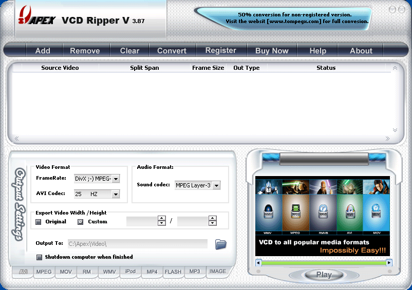 Apex VCD Ripper