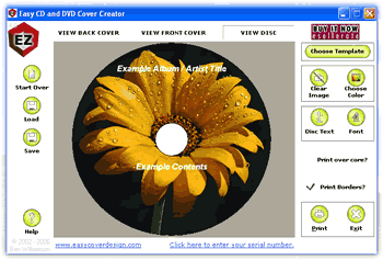 Easy CD & DVD Cover Creator and Disc Label Maker 4.13 MP3 & Audio CD ...