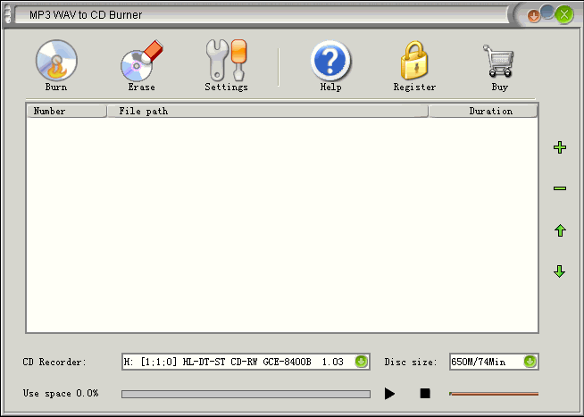 MP3 WAV to CD Burner