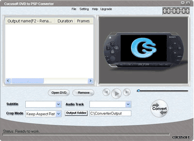 Cucusoft DVD to PSP Video Converter