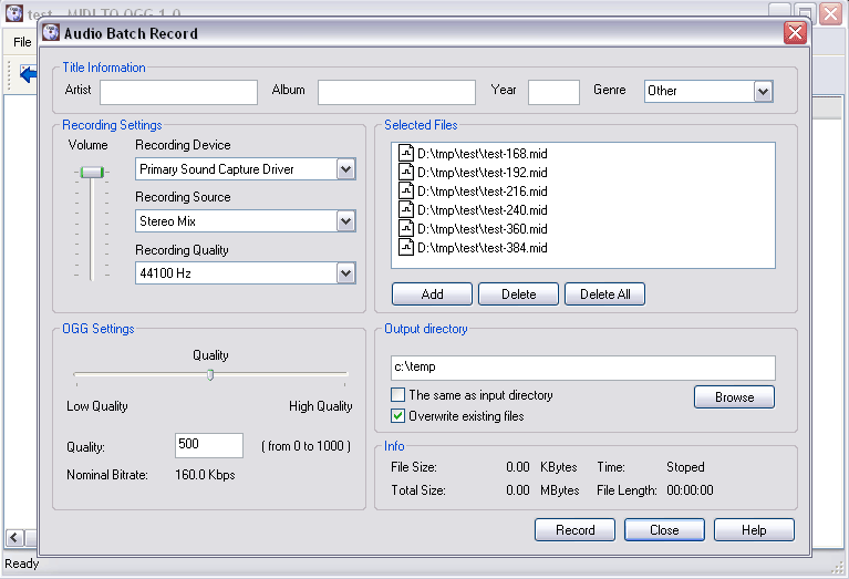 MIDI to OGG