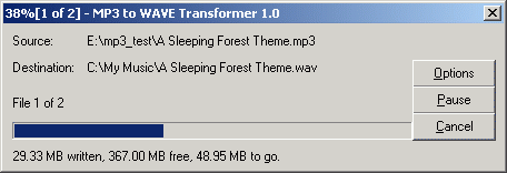 MP3 To Wave Transformer 1.0