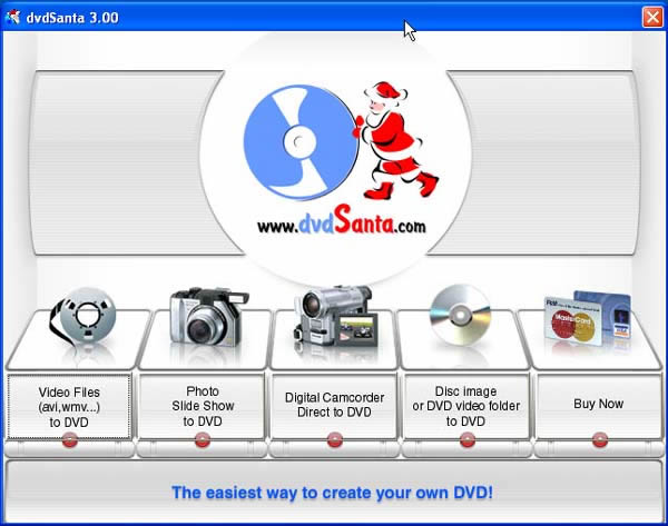 DVDSANTA copy, create, convert and burn DVD movies 7.2.28.07