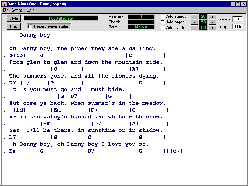 Band Minus One MP3 & Audio Music Creation Free Software Download