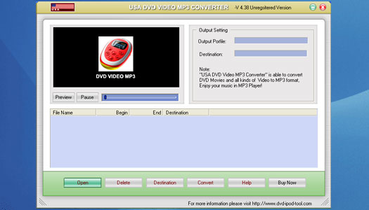USAsoft DIVX to MP3 Converter