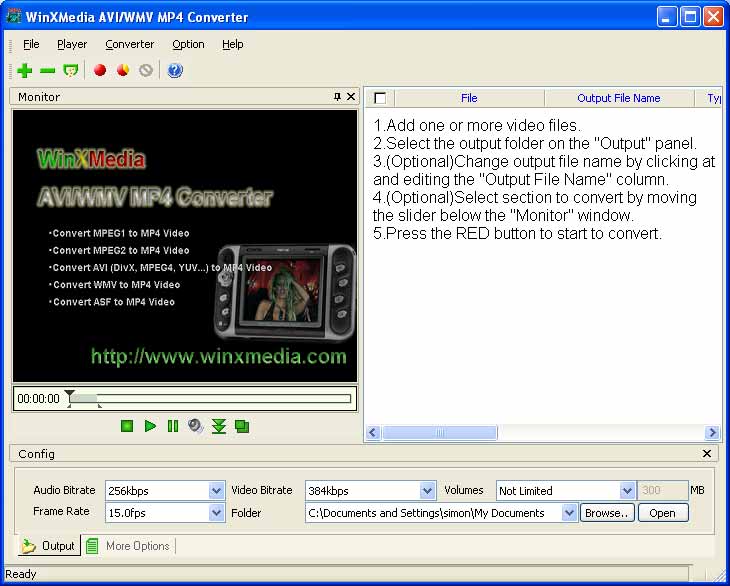 WinXMedia AVI/WMV MP4 Converter