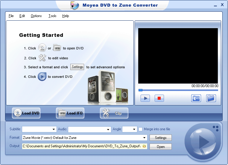 Moyea DVD to Zune Converter