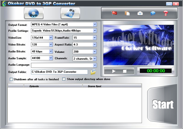 Okoker DVD to PSP Converter