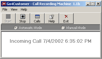 Go4Customer Call Recording Machine 1.1Rippers & Encoders by cyberfuturistics - Software Free Download
