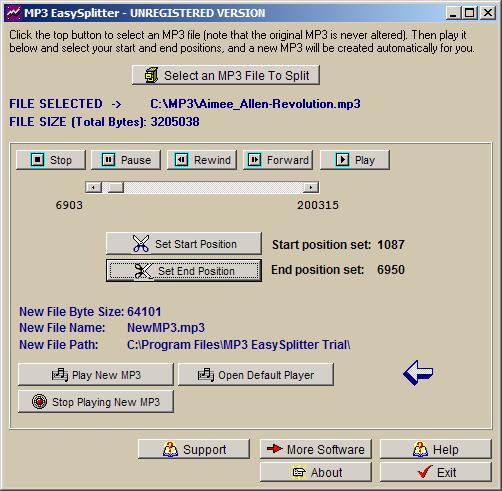 MP3 EasySplitter 2.03Rippers & Encoders by SoftDD - Software Free Download
