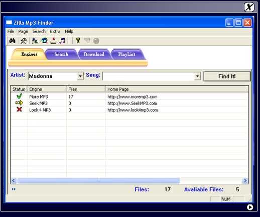 Zilla MP3 Finder