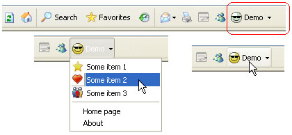 Demo button for Internet Explorer (IEDemoButton)