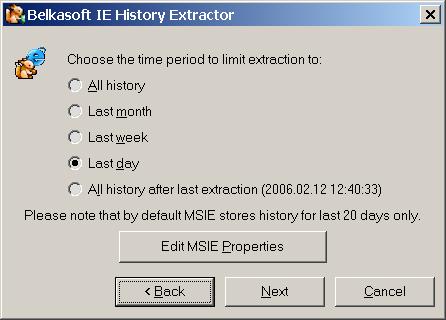 Belkasoft IE History Extractor