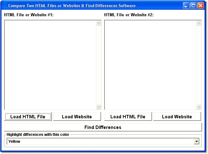 Compare Two HTML Files or Websites & Find Differences Software 7.0